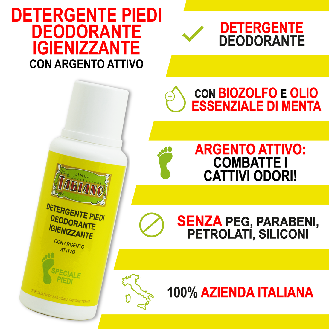 DETERGENTE PIEDI DEODORANTE AL BIOZOLFO
