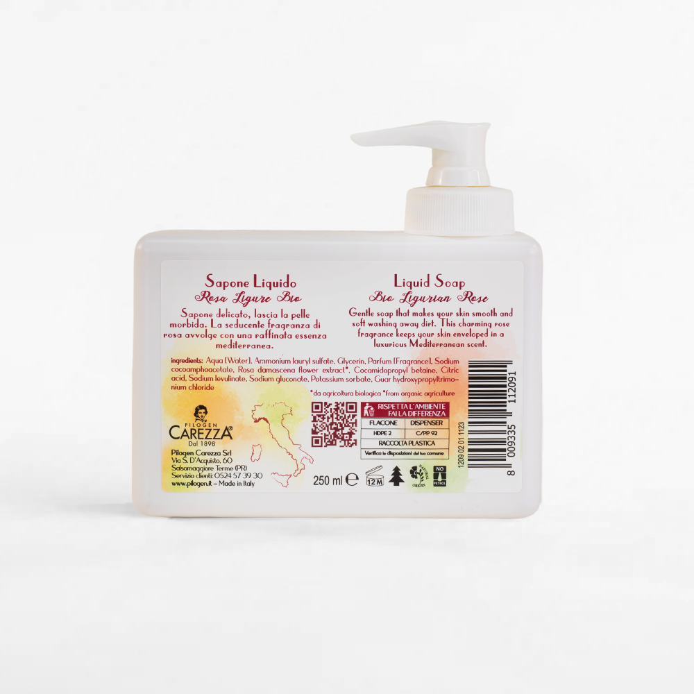 SAPONE LIQUIDO ALLA ROSA LIGURE