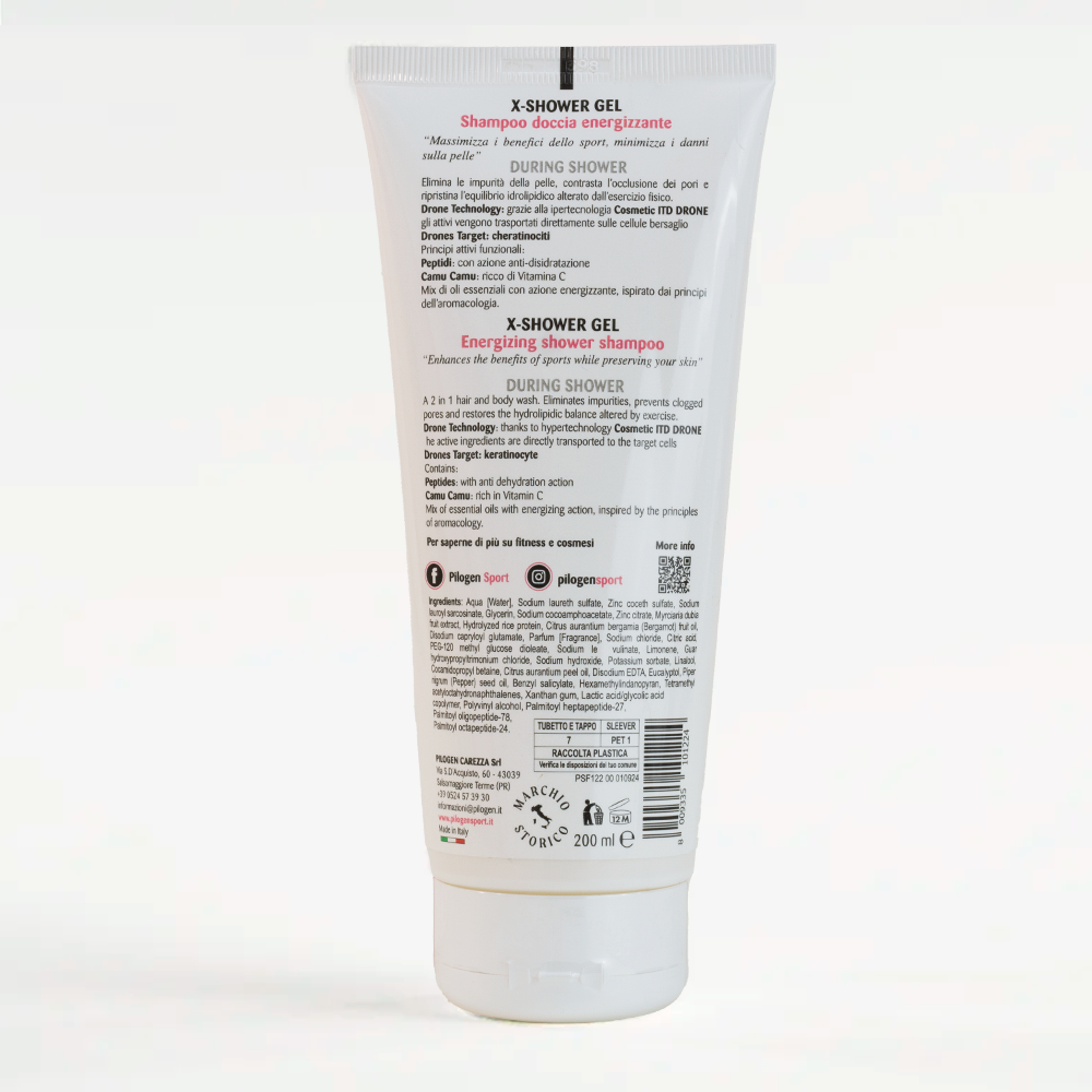 X-SHOWER GEL doccia shampoo energizzante