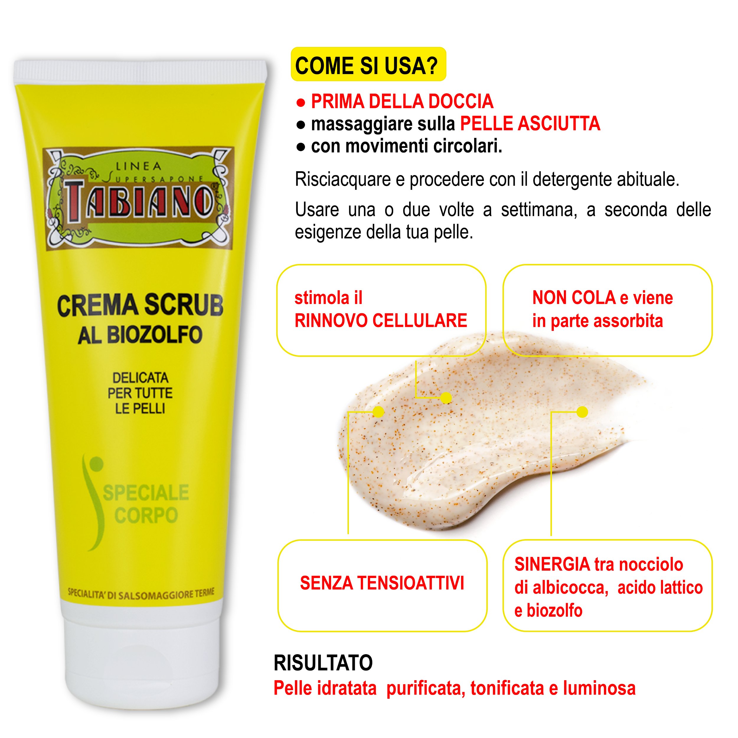 CREMA SCRUB CORPO AL BIOZOLFO